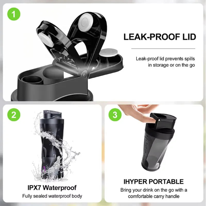 Portable Blender Electric Juicer Fruit Mixers USB Rechargeable Smoothie Mini Blender Multifunction Juice Maker for Use in Homes.