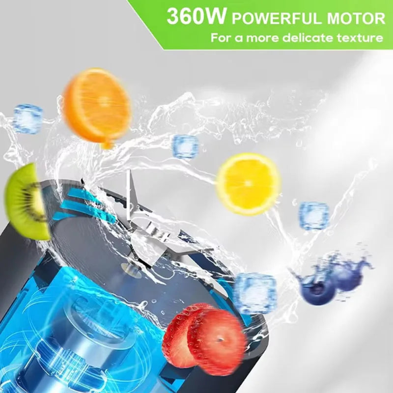 Portable Blender Electric Juicer Fruit Mixers USB Rechargeable Smoothie Mini Blender Multifunction Juice Maker for Use in Homes.